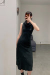 marc le bihan turtleneck dress 21961 E23 black